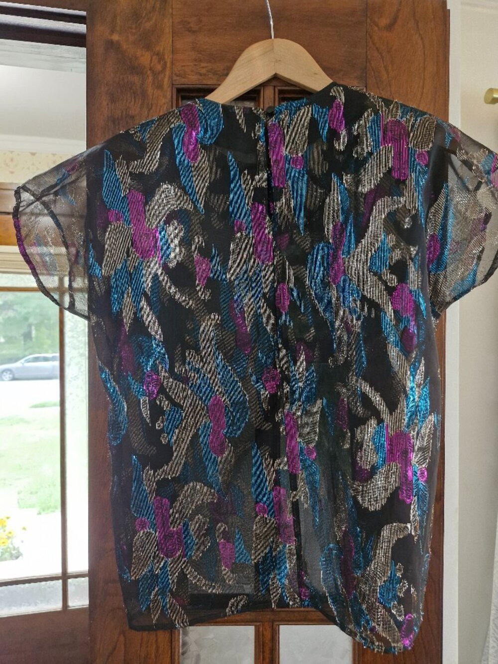 vintage sheer sparkly top